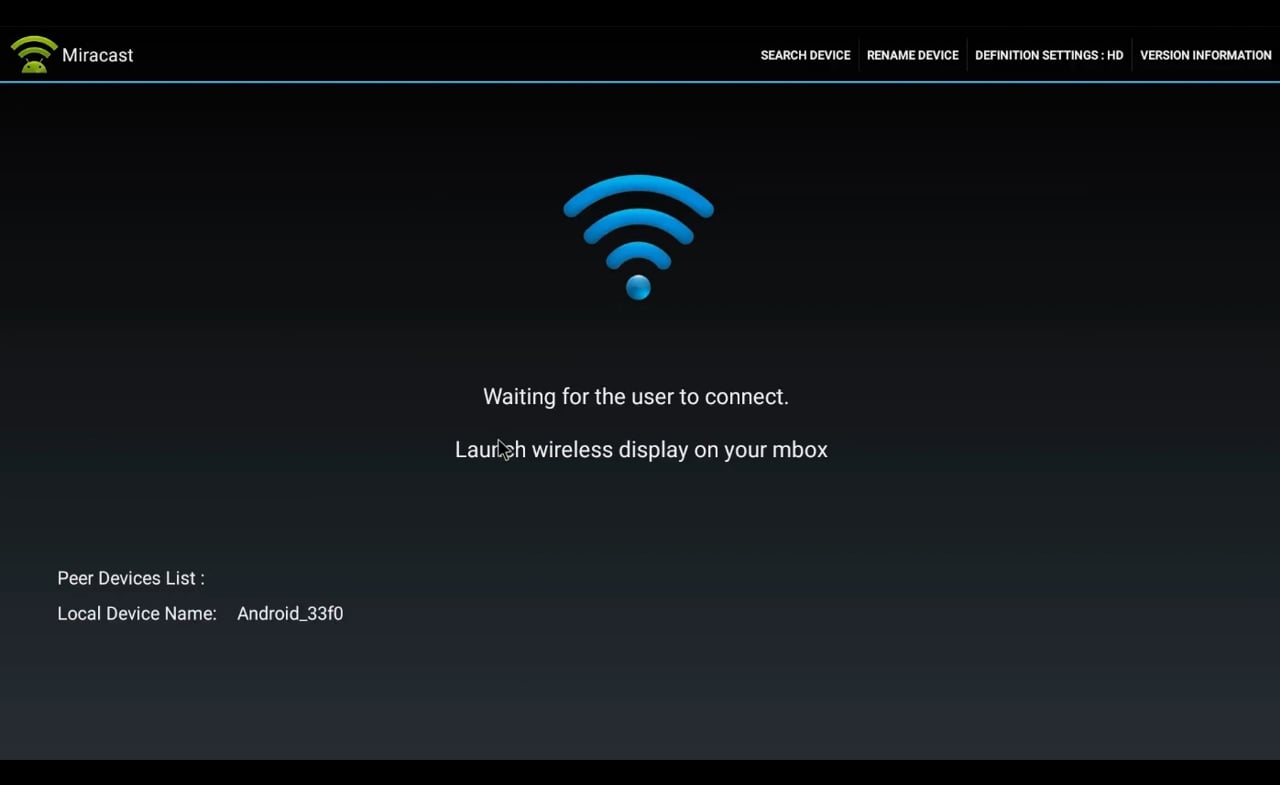 Nastavení AirPlay / DLNA a Miracast