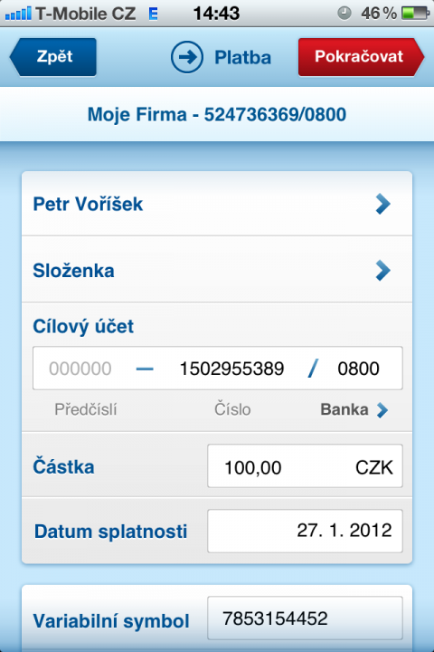 Servis 24 Mobilní banka