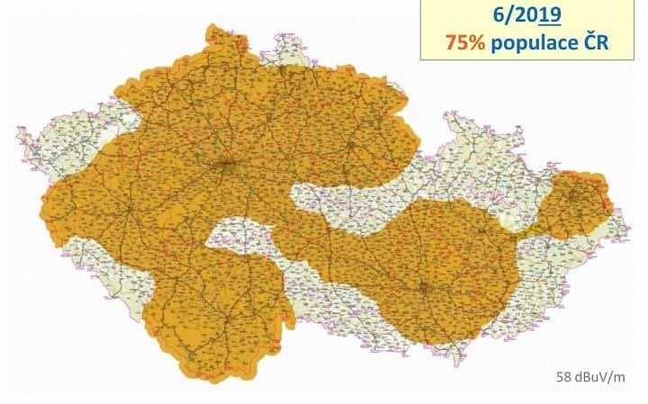 Pokrytí červnu 2019 (zdroj: ČRo)