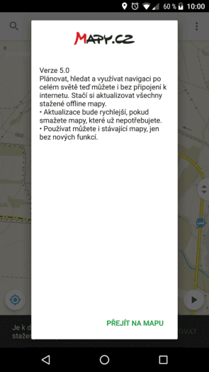 Mapy.cz 5.0 pro Android fungují kompletně offline