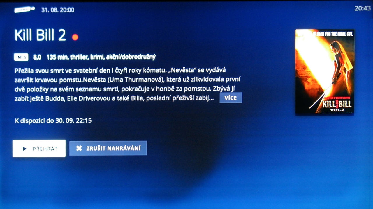 O2 TV - informace o pořadu