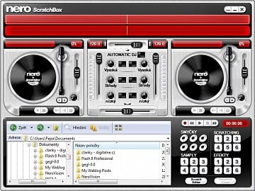 <p>ScratchBox je součástí aplikace SoundTrax, ve které si můžete namixovat vlastní hudbu</p>