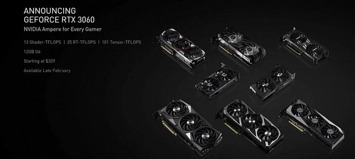 Nereferenční karty Nvidia GeForce RTX 3060