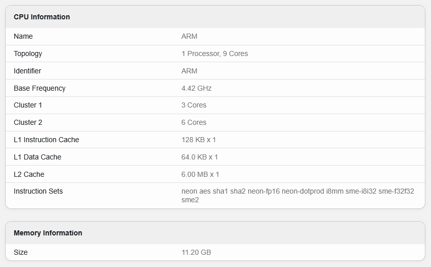 Apple M5 v databázi Geekbench
