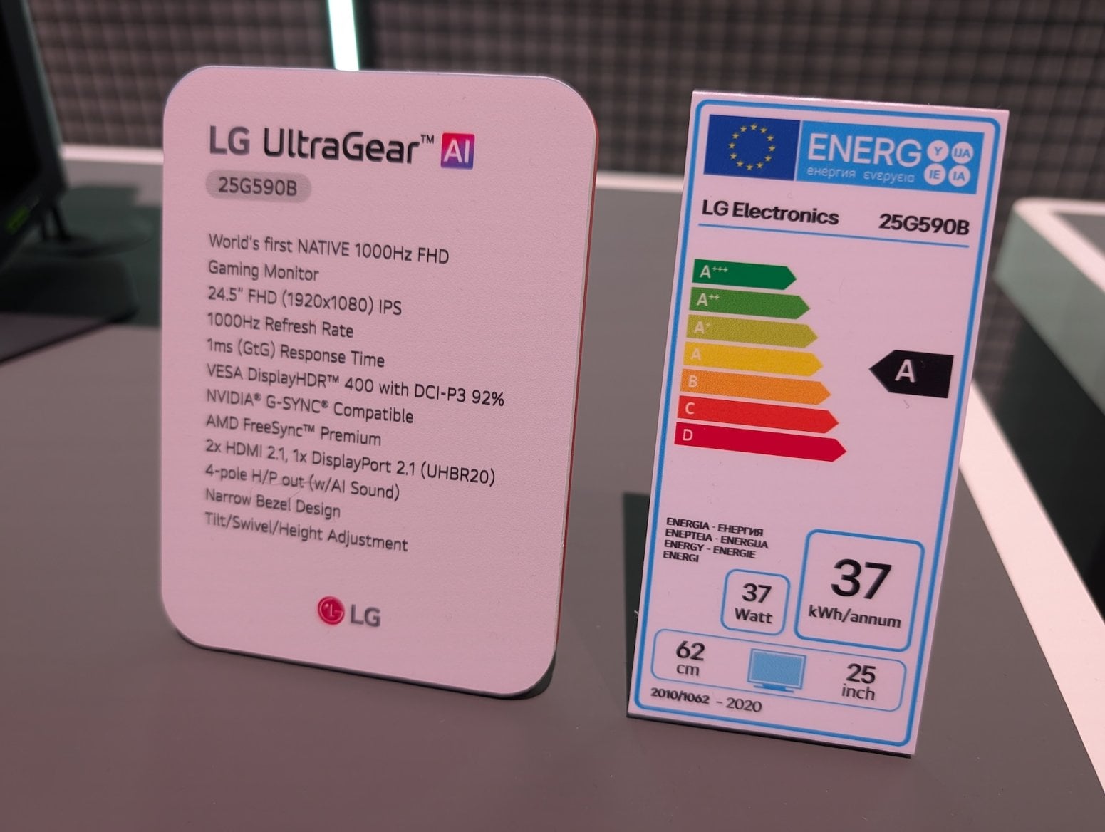 Monitor LG 25G590B s frekvencí 1000 Hz