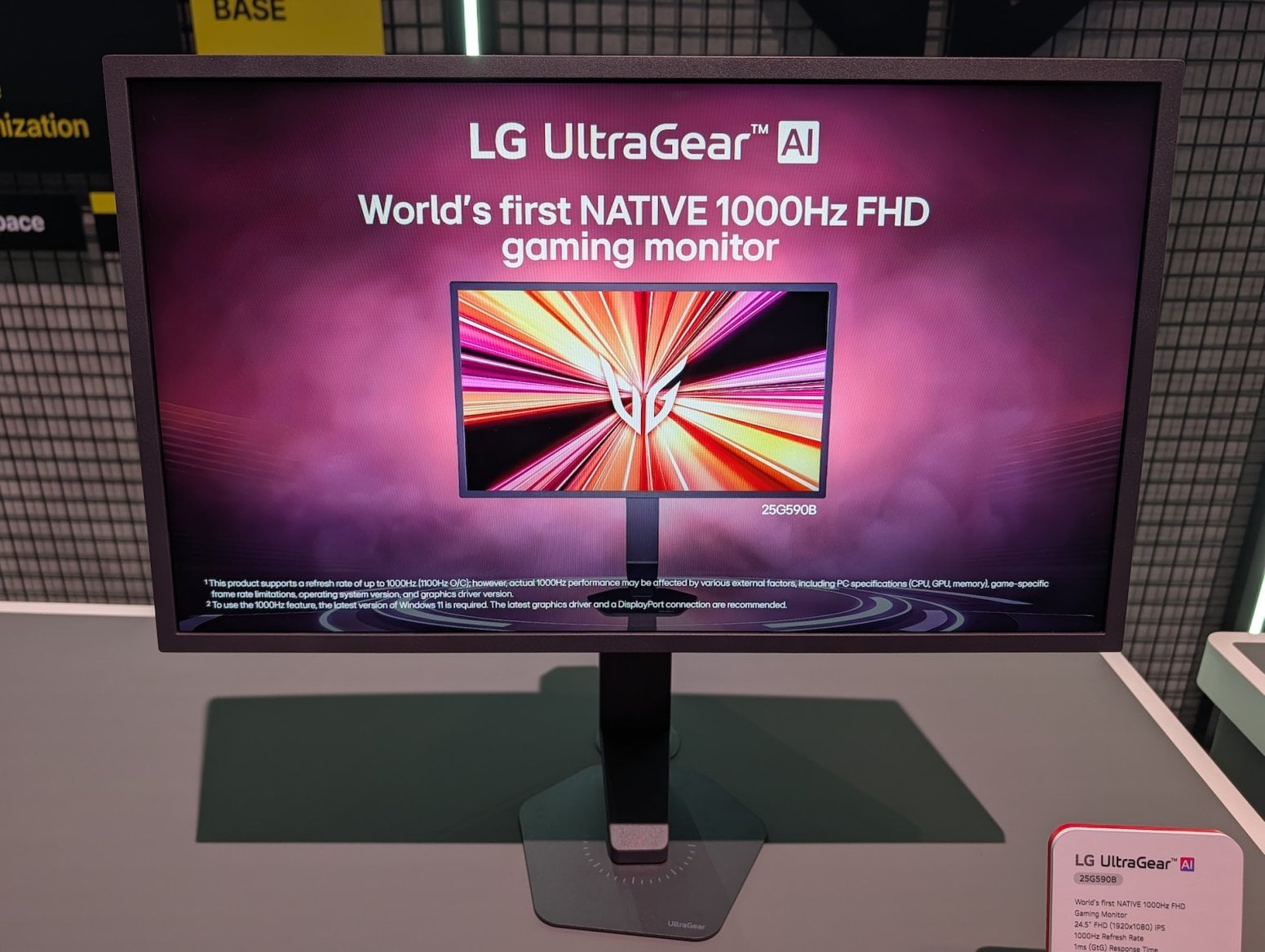 Monitor LG 25G590B s frekvencí 1000 Hz