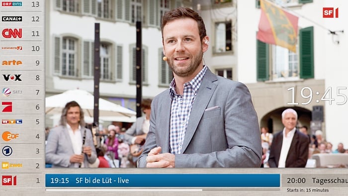 Swisscom TV 2.0 - lineární vysílání