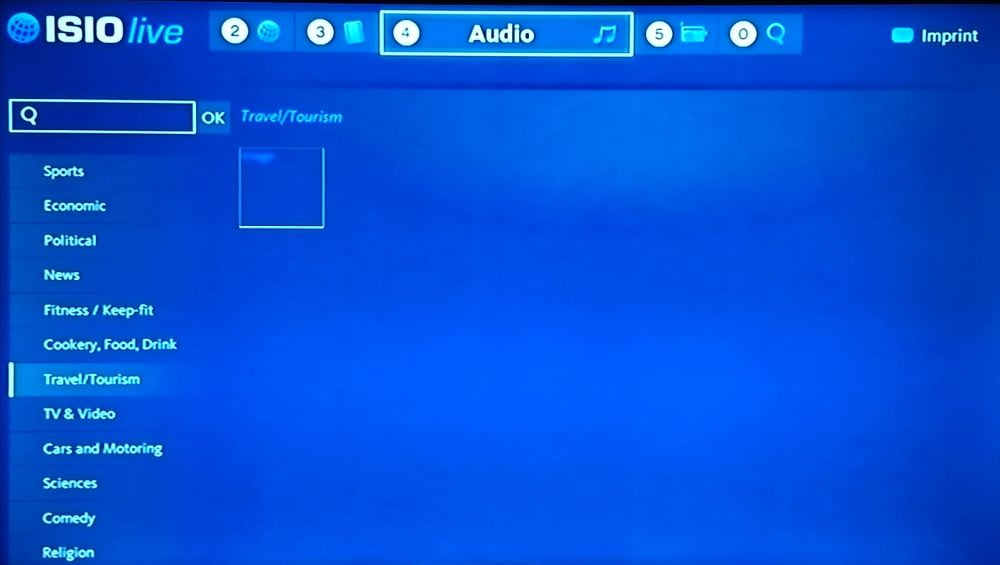 Technisat Digipal Isio HD - Internet Isio Live, tlačítko WWW