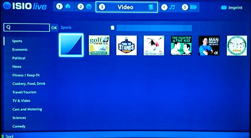 Technisat Digipal Isio HD - Internet Isio Live, tlačítko WWW