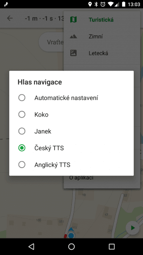 Nové hlasy pro navigaci