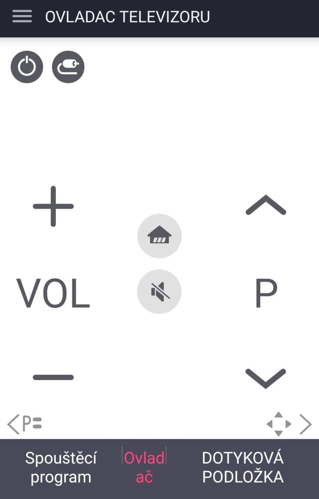 Dálkový ovladač - aplikace LG TV Plus