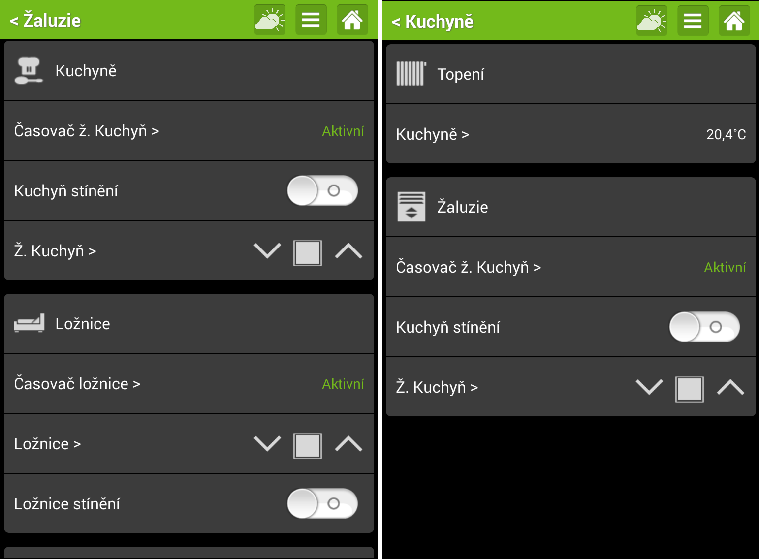 Loxone miniserver - ovládání z mobilu či tabletu