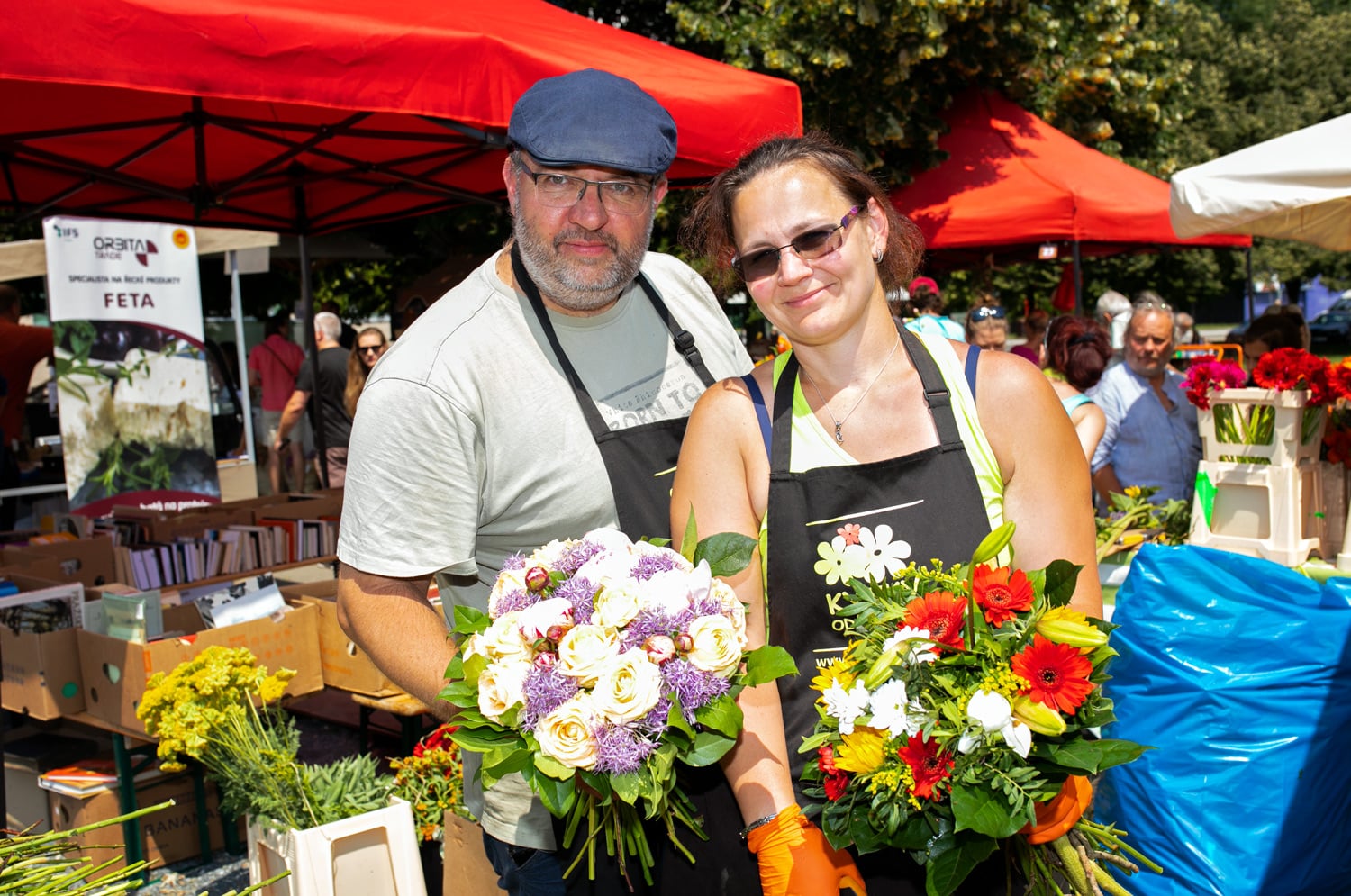 Trhy jsou ideálním místem pro prodej květin.