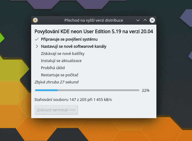 Aktualizace KDE neon ns 20.04 LTS