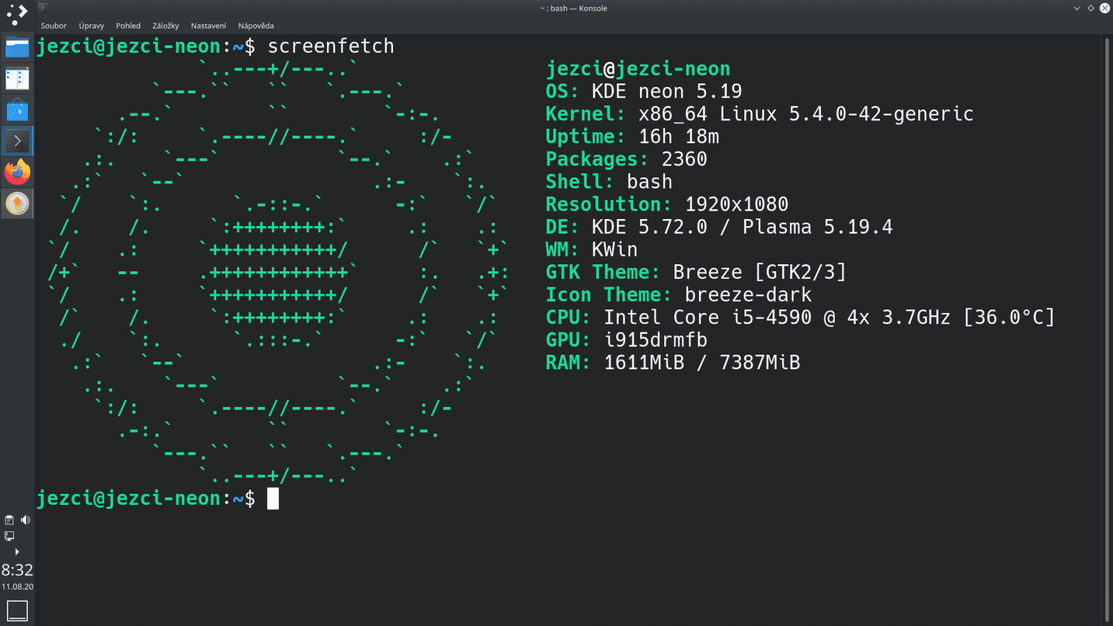 Aktualizace KDE neon ns 20.04 LTS
