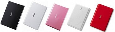 Barevné variace MSI Wind U100