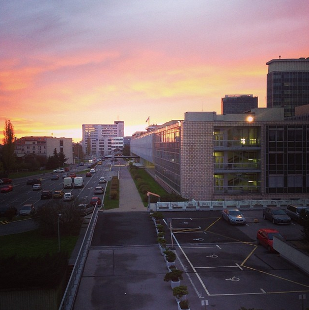 Ráno na Kavčích Horách.