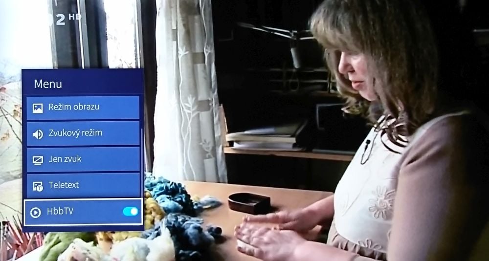 Kontextové tlačítko v tuneru.