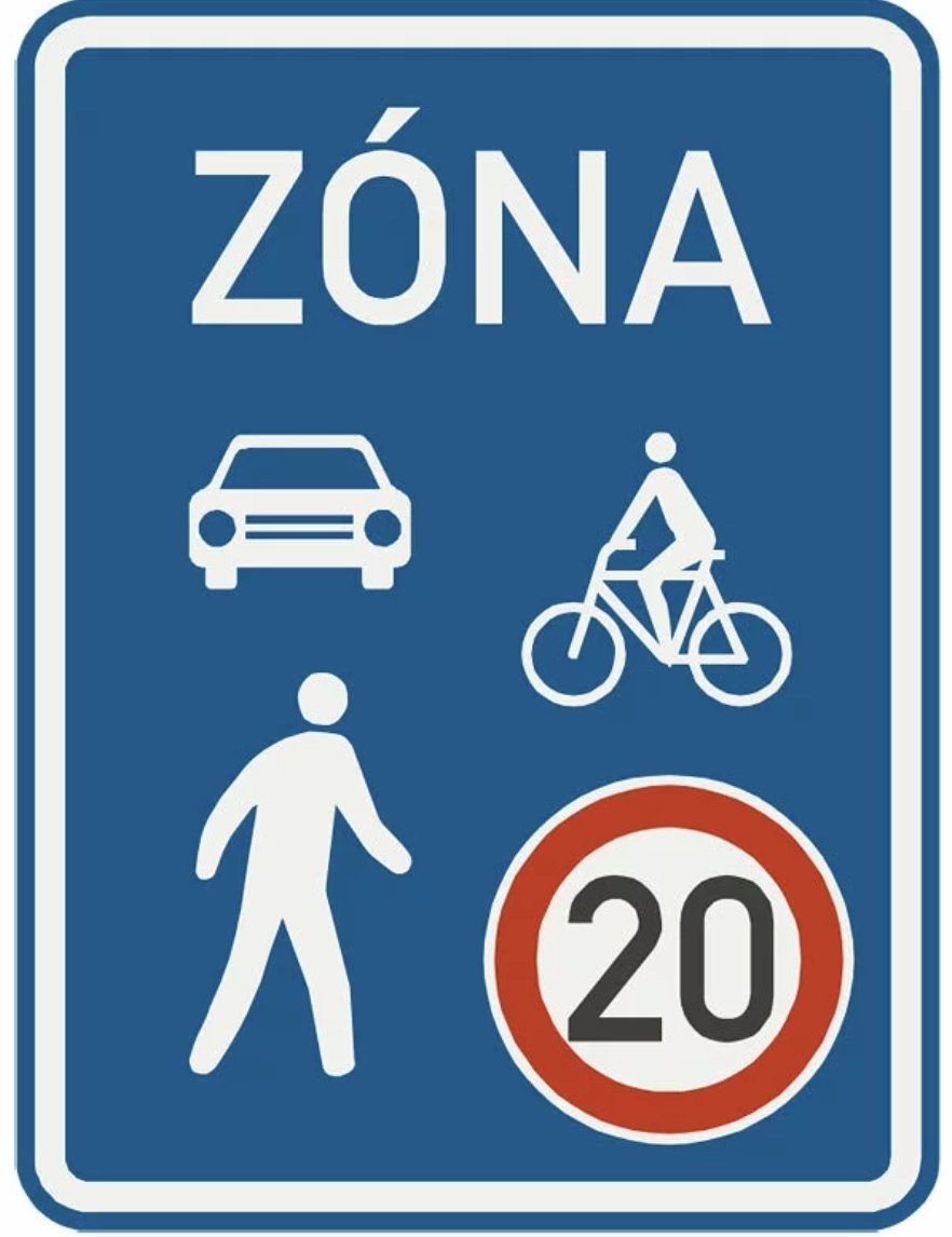 Značky „Sdílená zóna“ a „Konec sdílené zóny“