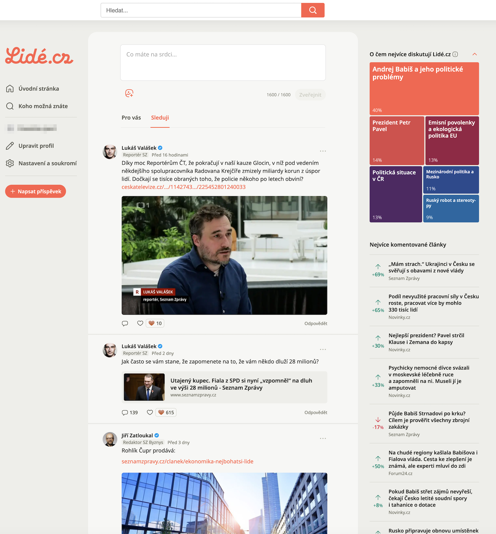 Screenshot Lidé.cz