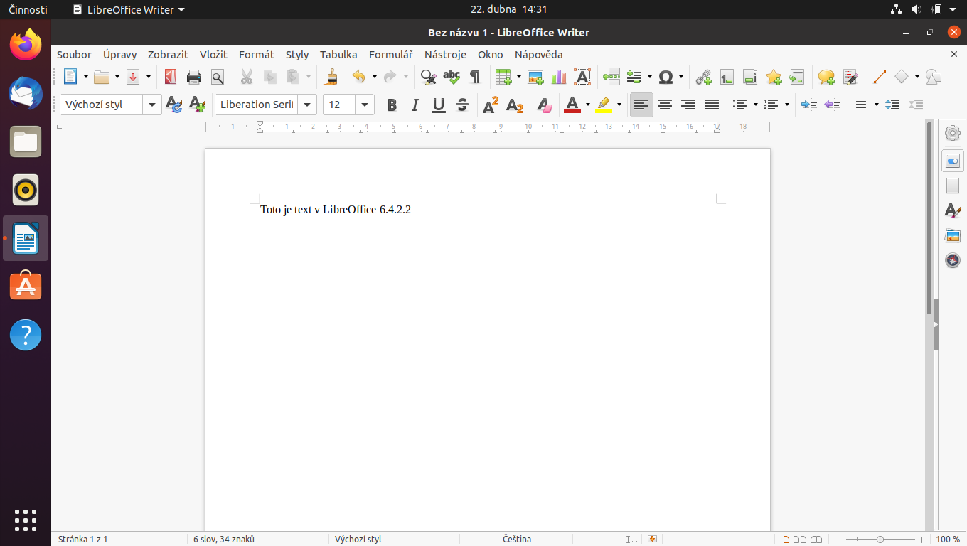 LibreOffice ve světlé variantě…