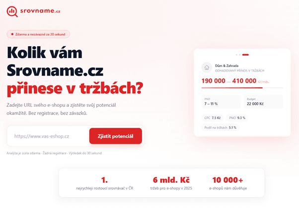 Aplikace Srovnáme.cz