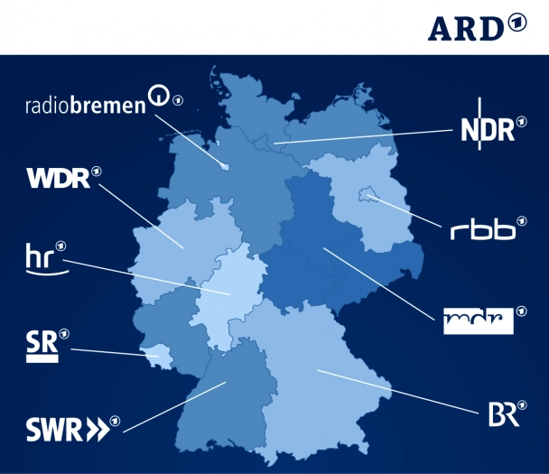 Regionální stanice, které v Německu dohromady tvoří sdružení ARD