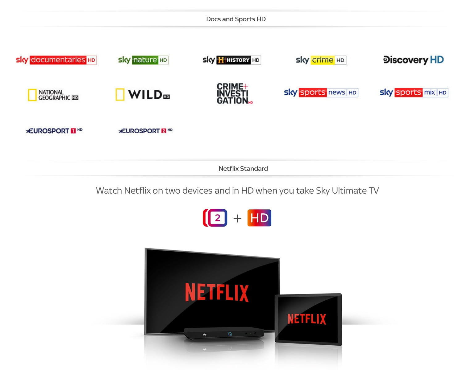 Tarifní a programová nabídka Sky Q pro britské ostrovy