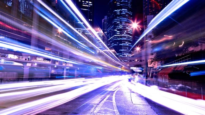 Rychlost, město, rychlé připojení