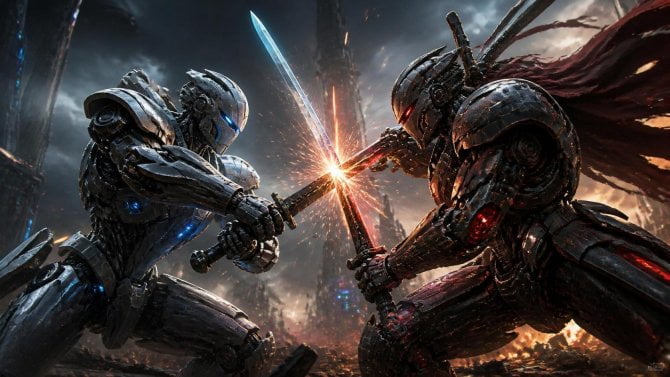 bitva robotů s meči