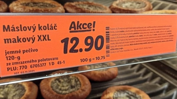 Papírové cenovky Lidl - na oranžovém papíru