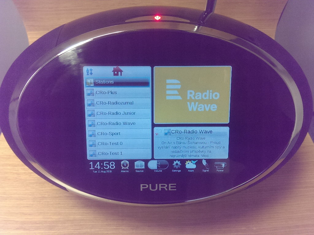 Slideshow Rádia Wave v DAB multiplexu Českého rozhlasu