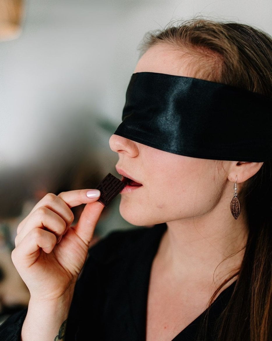 Z degustace čokolády Lucie Kvasničkové z Kakaositos