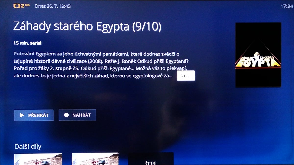 O2TV, vizitky pořadů na různých stanicích