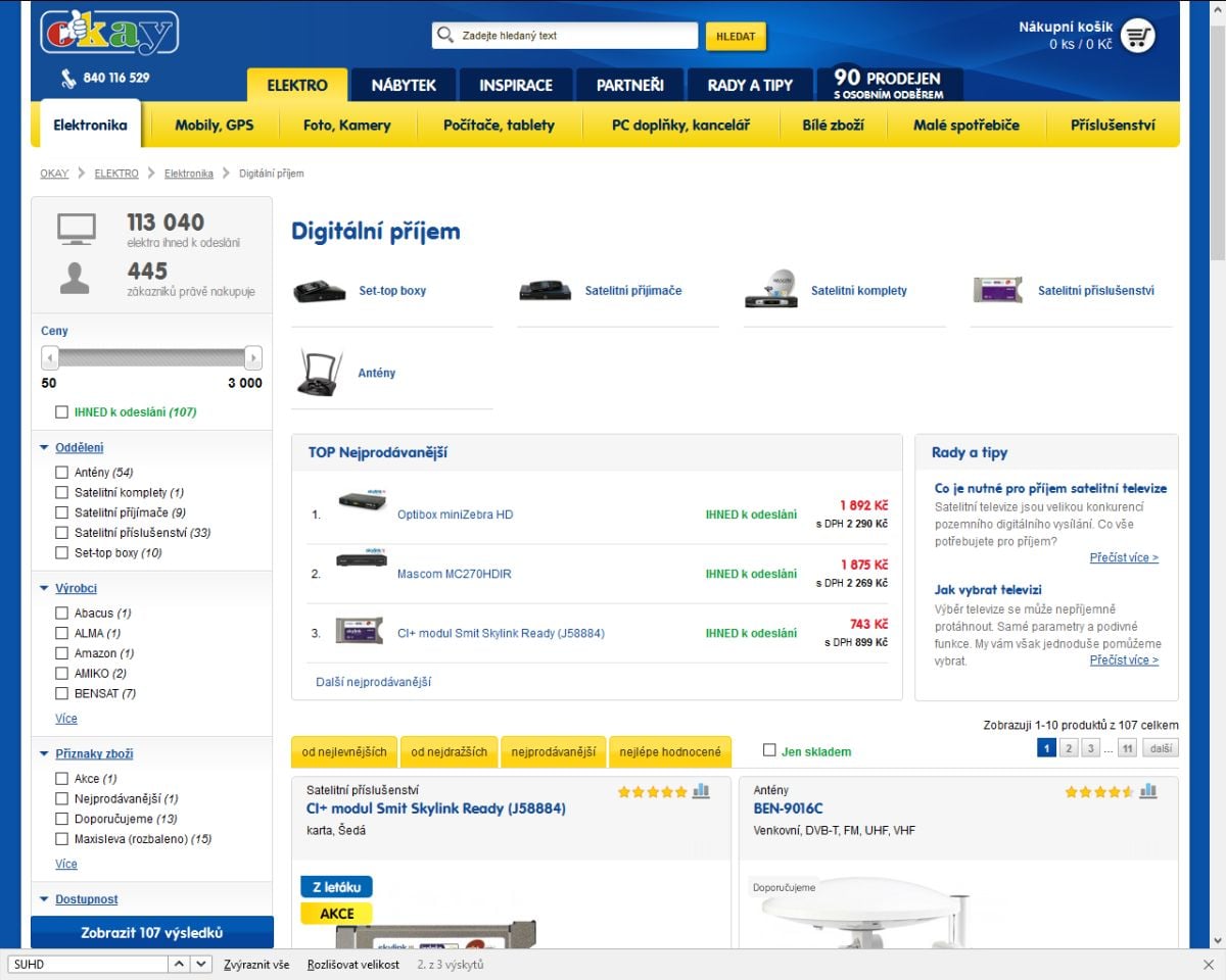 Set-top boxy pro pozemní příjem najdete pod "Digitálním příjmem".