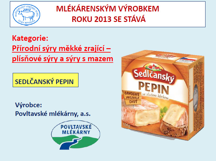 Mlékárenský výrobek roku 2013