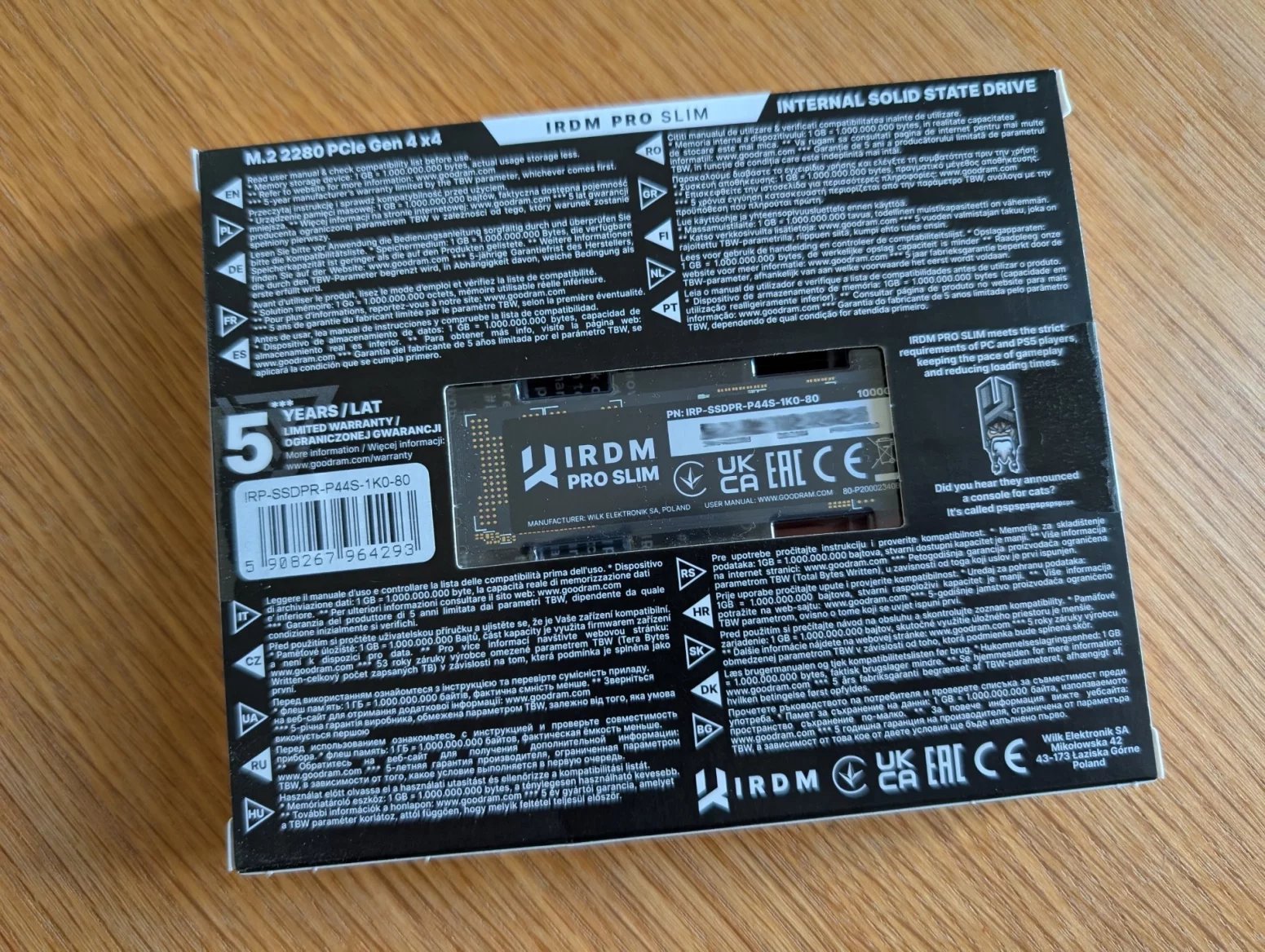 Polský SSD disk Goodram IRDM Pro Slim