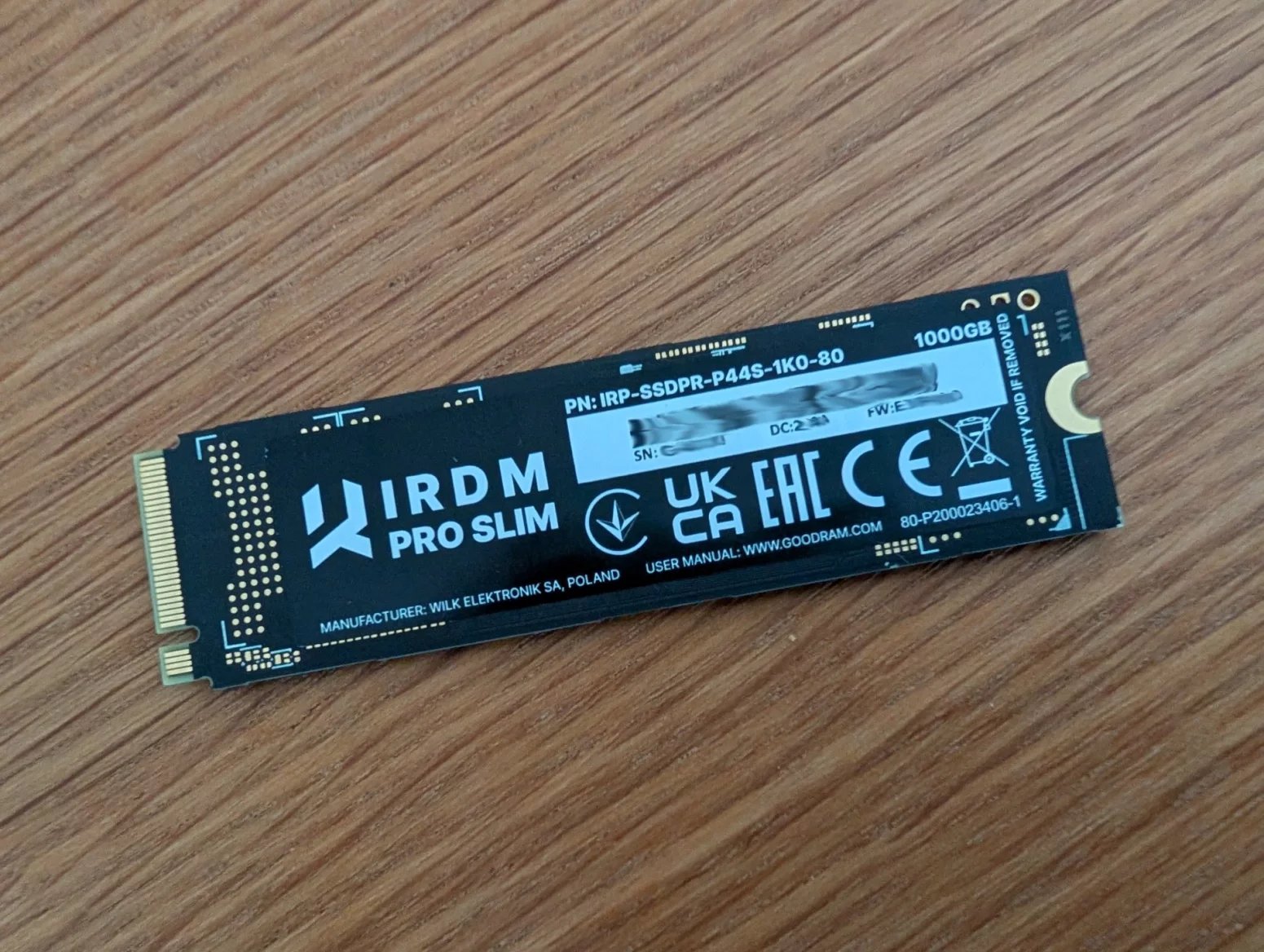 Polský SSD disk Goodram IRDM Pro Slim
