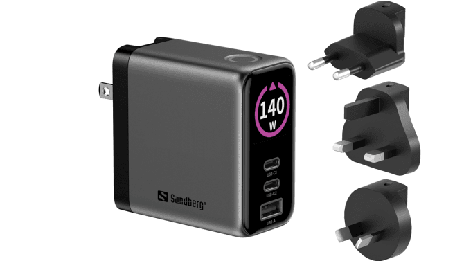 Sandberg Travel Charger PD140W Display