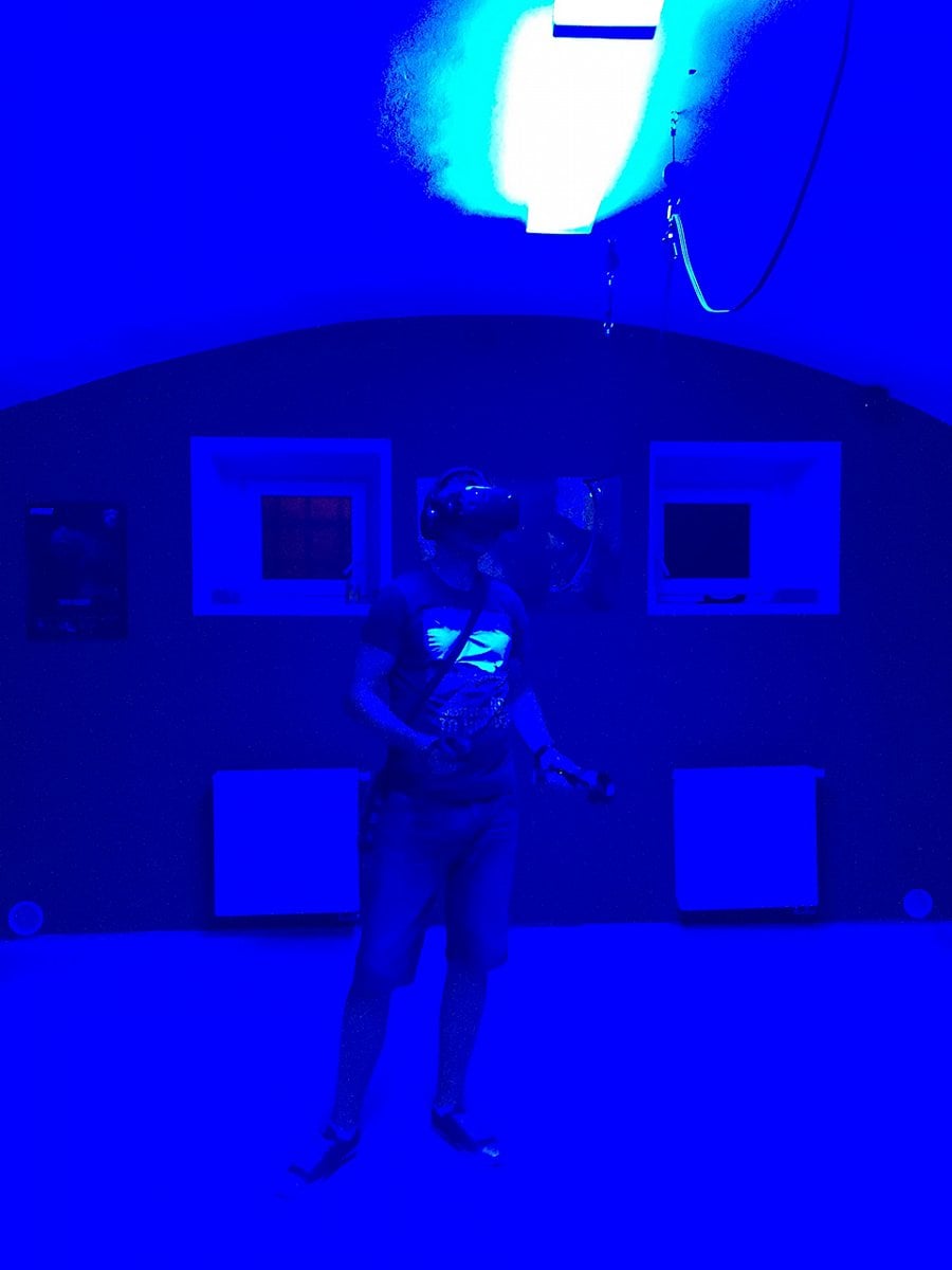 Místnost s HTC Vive.