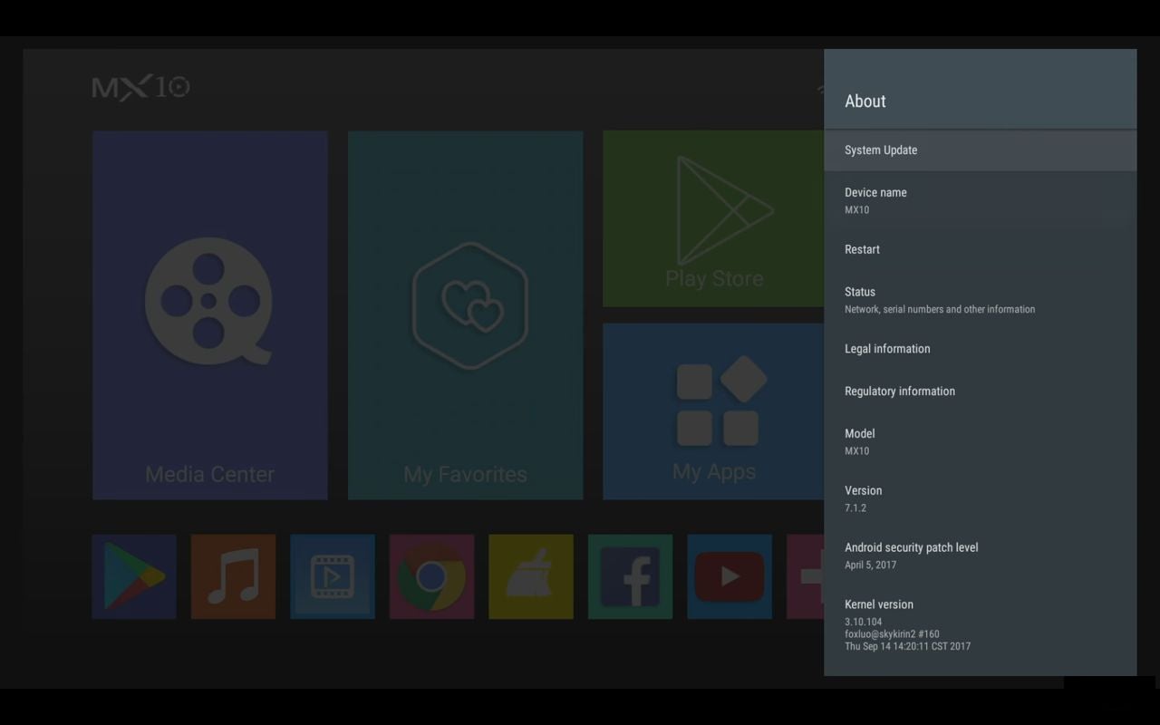 Uživatelské prostředí MX10
