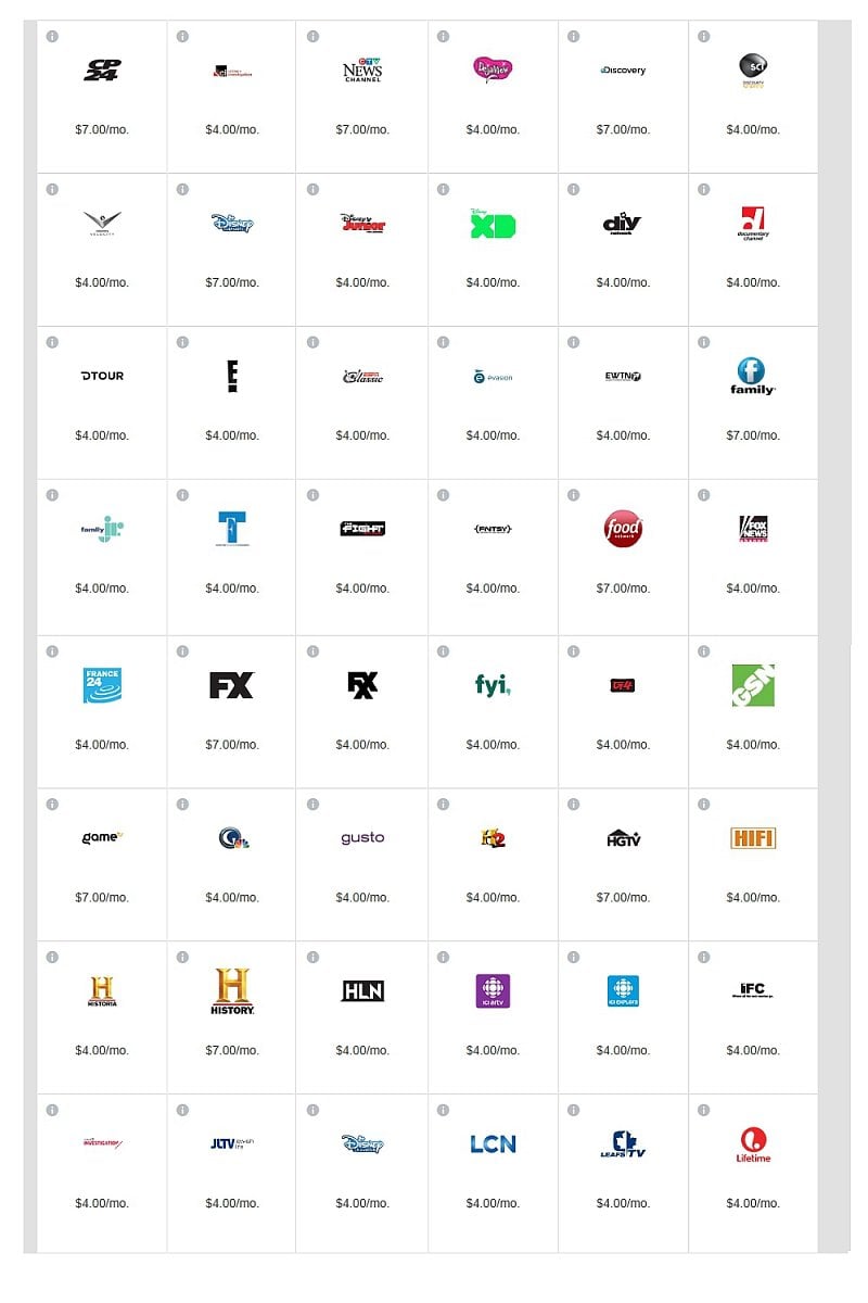 À la carte a individuální programy