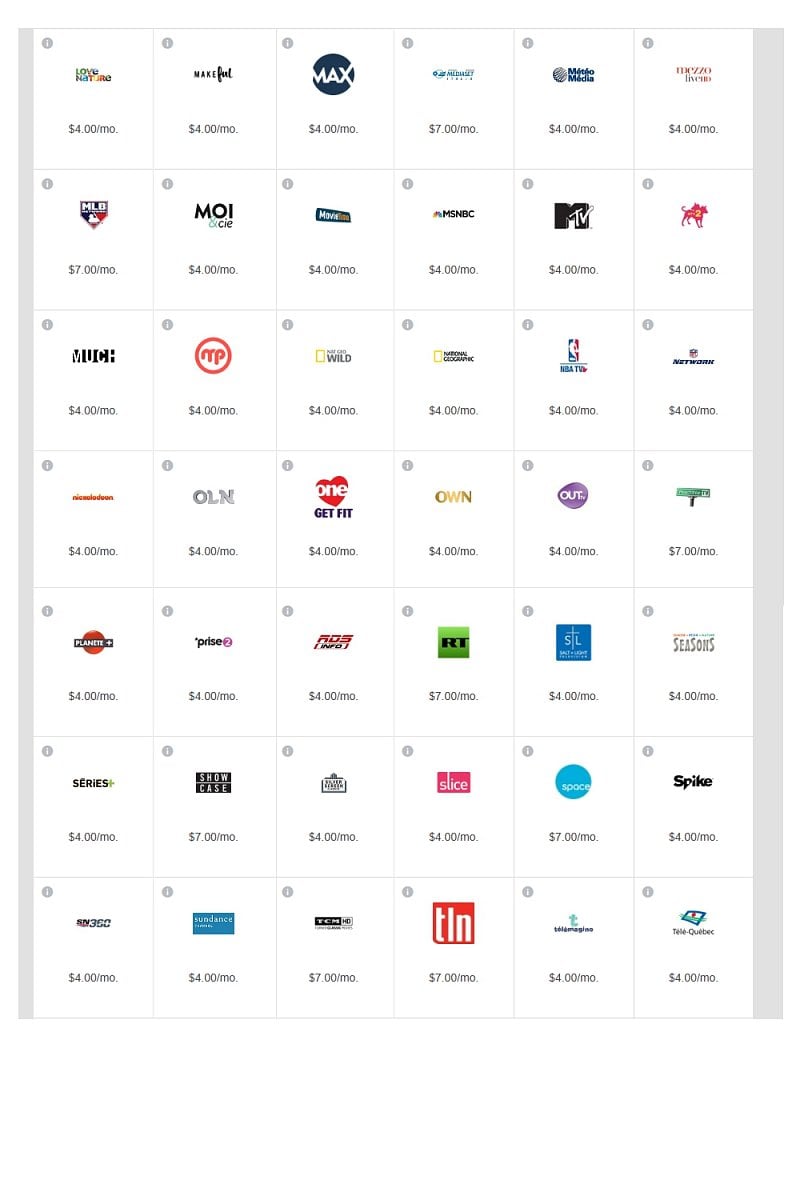 À la carte a individuální programy