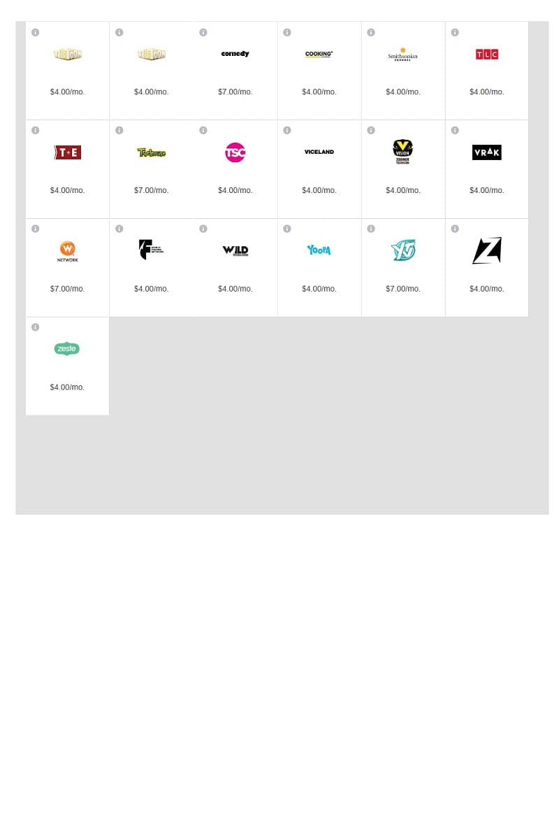 À la carte a individuální programy