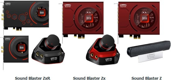 Zvukové karty Creative řady Sound Blaster Z