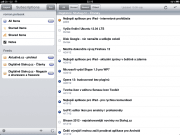 Feeddler RSS Reader umožňuje automatické stahování celého obsahu článků
