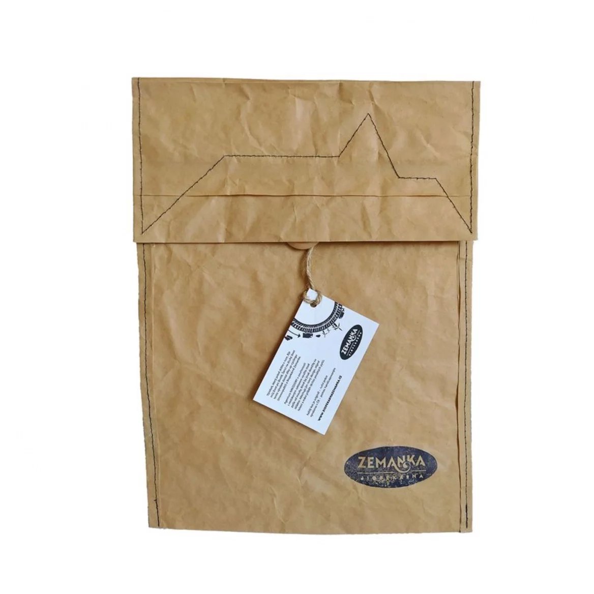 Obálka z pytle od mouky s knoflíky