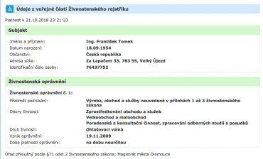 Danému subjektu chybí oprávnění podnikat v silniční dopravě, přesto za peníze vozí lidi přes aplikaci Taxify.