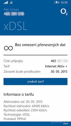 Moje O2 pro Windows Phone