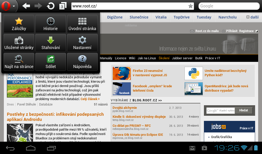 Opera Mobile (Classic) pro Android